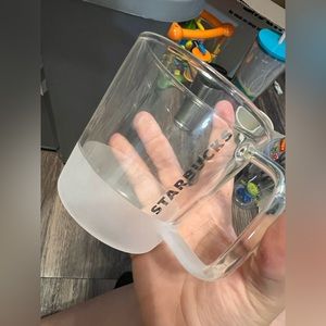 Pretty opaque frosted glass mug!